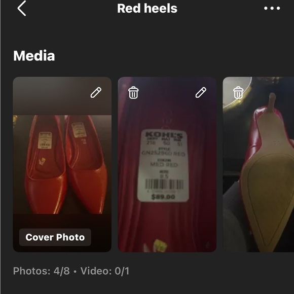 Red Leather Flats - Picture 1 of 1